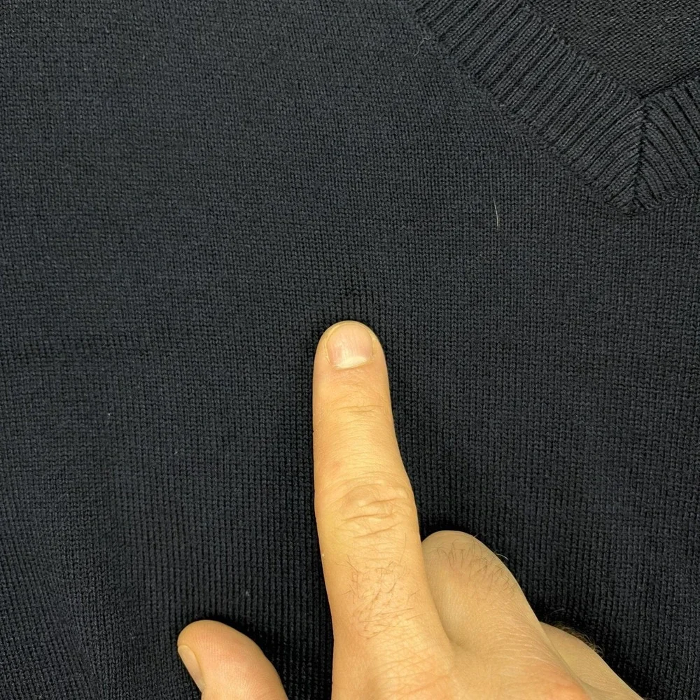 Banana Republic Merino Wool Sweater Mens XL Blue‎ Long Sleeve V-Neck Pullover